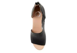 Journee Collection Womens Aretha Wedge Sandal - Black -Best Shoes Specialty Store US 01 102152 05