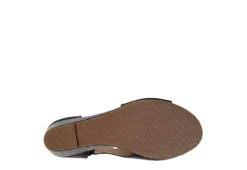 Journee Collection Womens Aretha Wedge Sandal - Black -Best Shoes Specialty Store US 01 102152 06