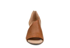 Journee Collection Womens Aretha Wedge Sandal - Cognac -Best Shoes Specialty Store US 01 102153 02