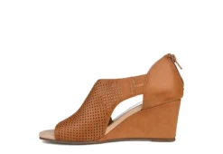 Journee Collection Womens Aretha Wedge Sandal - Cognac -Best Shoes Specialty Store US 01 102153 03