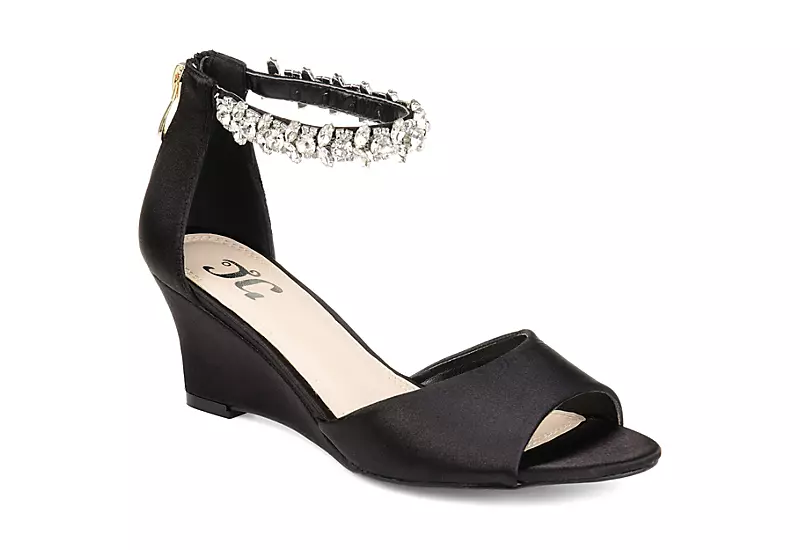 Journee Collection Womens Connor Wedge Sandal - Black 1 Journee Collection Womens Connor Wedge Sandal - Black