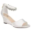 Journee Collection Womens Connor Wedge Sandal - White