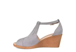 Journee Collection Womens Kedzie Wedge Sandal - Grey -Best Shoes Specialty Store US 01 102267 03