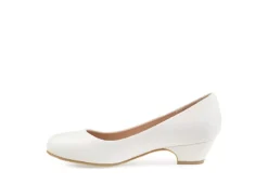 Journee Collection Womens Saar Pump - White -Best Shoes Specialty Store US 01 103360 03