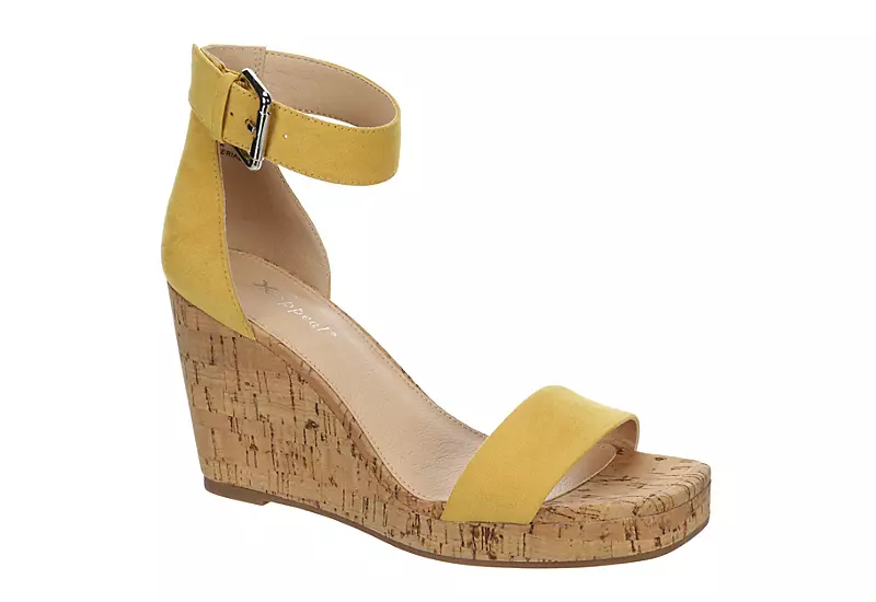 Xappeal Womens Amora Wedge Sandal - Yellow 1 Xappeal Womens Amora Wedge Sandal - Yellow