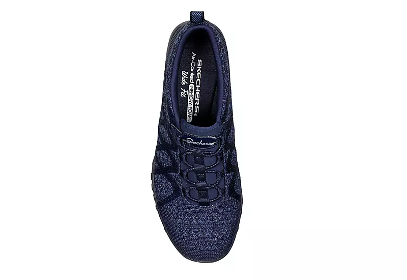 Skechers Womens Breathe Easy Infi-knity Slip On Sneaker - Navy 4 Skechers Womens Breathe Easy Infi-knity Slip On Sneaker - Navy - Image 4