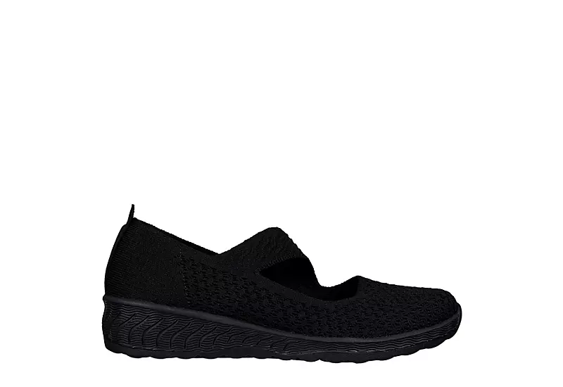 Skechers Womens Uplifted Slip On Sneaker - Black 2 Skechers Womens Uplifted Slip On Sneaker - Black - Image 2