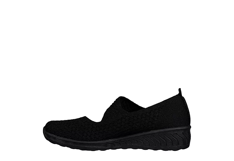 Skechers Womens Uplifted Slip On Sneaker - Black 3 Skechers Womens Uplifted Slip On Sneaker - Black - Image 3