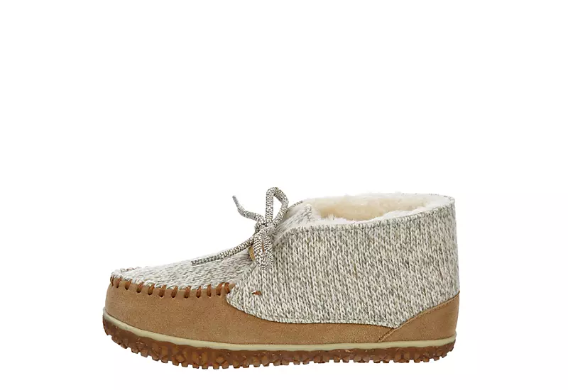 Minnetonka Womens Jenn Bootie Slipper - Tan 4 Minnetonka Womens Jenn Bootie Slipper - Tan - Image 4