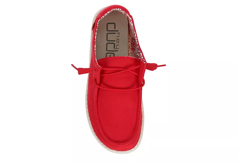 Heydude Womens Wendy Slip On Sneaker - Red 6 Heydude Womens Wendy Slip On Sneaker - Red - Image 6