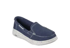 Skechers Womens Arch Fit Skipper Playful Slip On Sneaker - Navy