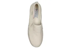 Skechers Womens Flexpadrille Hi Pleasant Harmony Slip On Sneaker - Natural -Best Shoes Specialty Store US 01 106894 03