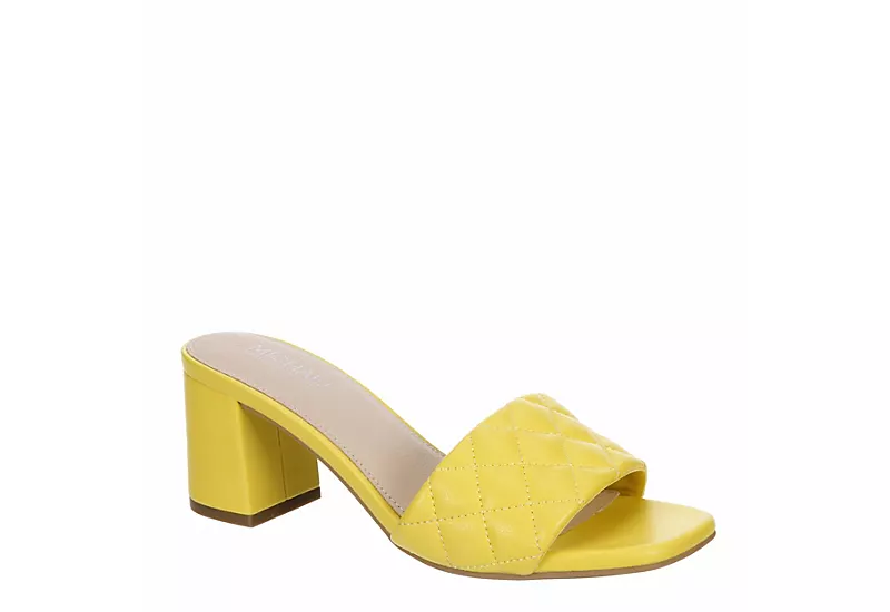 Michael By Michael Shannon Womens Riya Slide Sandal - Yellow 1 Michael By Michael Shannon Womens Riya Slide Sandal - Yellow