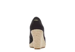 Toms Womens Michelle Wedge - Black -Best Shoes Specialty Store US 01 107378 02