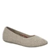 Skechers Womens Cleo 2.0 Knitty Witty Flat - Taupe