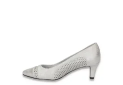 Easy Street Womens Ansen Pump - Silver -Best Shoes Specialty Store US 01 108091 03