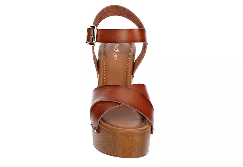 Limelight Womens April Platform Sandal - Cognac 3 Limelight Womens April Platform Sandal - Cognac - Image 3
