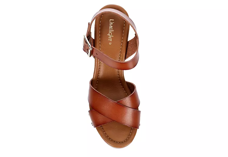 Limelight Womens April Platform Sandal - Cognac 6 Limelight Womens April Platform Sandal - Cognac - Image 6