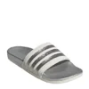 Adidas Womens Adilette Comfort Slide Sandal - White