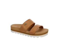 Reef Womens Banded Horizon Hi Slide Sandal - Tan