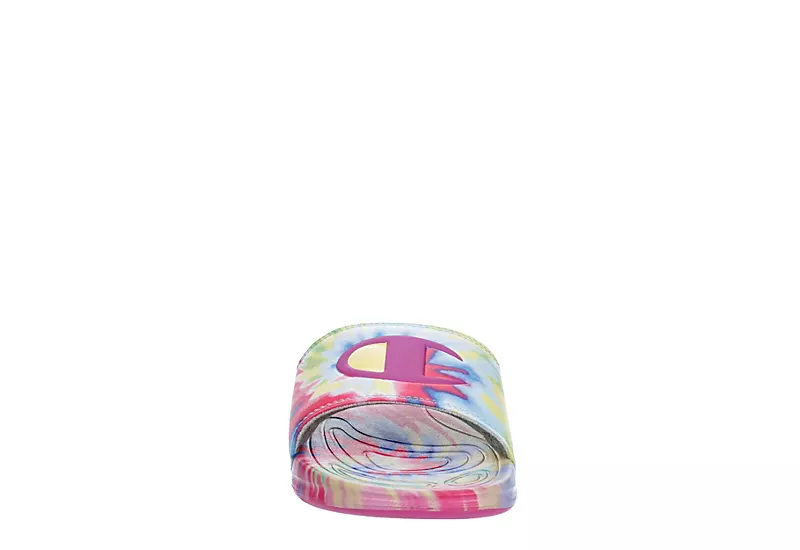 Champion Womens Mega Slide Tie Dye Slide Sandal - Pink 3 Champion Womens Mega Slide Tie Dye Slide Sandal - Pink - Image 3