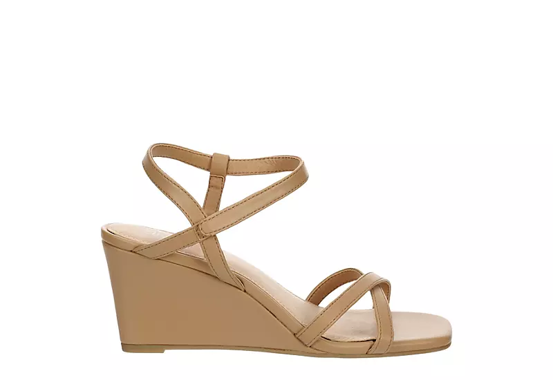 Michael By Michael Shannon Womens Lulu Wedge Sandal - Beige 2 Michael By Michael Shannon Womens Lulu Wedge Sandal - Beige - Image 2
