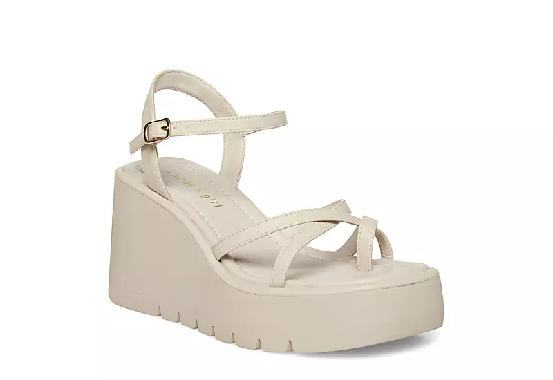Madden Girl Womens Vaultt Wedge Sandal - Taupe 1 Madden Girl Womens Vaultt Wedge Sandal - Taupe