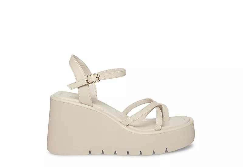 Madden Girl Womens Vaultt Wedge Sandal - Taupe 2 Madden Girl Womens Vaultt Wedge Sandal - Taupe - Image 2