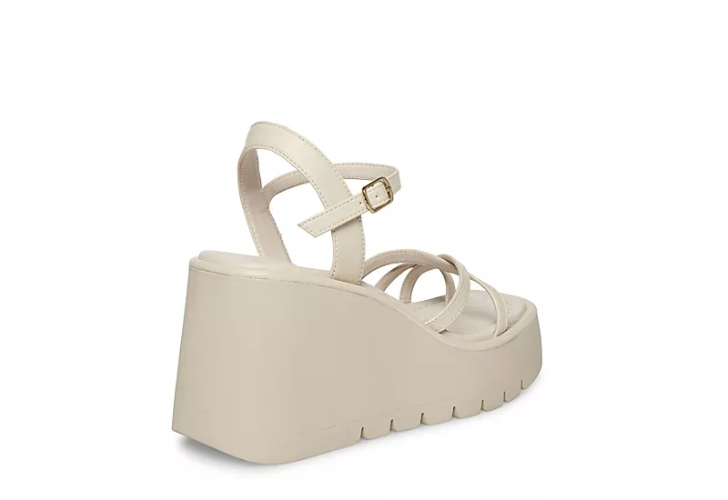 Madden Girl Womens Vaultt Wedge Sandal - Taupe 4 Madden Girl Womens Vaultt Wedge Sandal - Taupe - Image 4