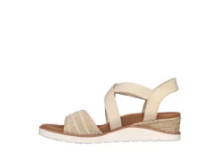 Skechers Womens Arch Fit Beach Kiss Sandal - Natural -Best Shoes Specialty Store US 01 202836 02