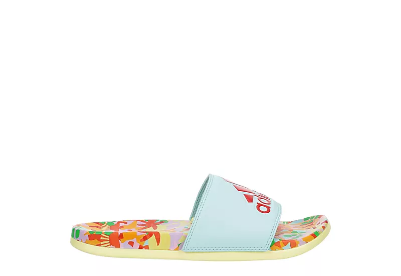 Adidas Womens Adilette Comfort Slide Sandal - Aqua 2 Adidas Womens Adilette Comfort Slide Sandal - Aqua - Image 2