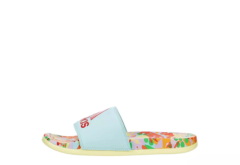 Adidas Womens Adilette Comfort Slide Sandal - Aqua 4 Adidas Womens Adilette Comfort Slide Sandal - Aqua - Image 4