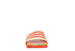 Adidas Womens Adilette Comfort Slide Sandal - Pale Yellow -Best Shoes Specialty Store US 01 203098 02