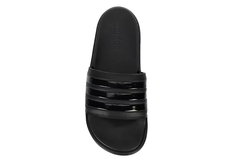 Adidas Womens Adilette Platform Slide Sandal - Black 6 Adidas Womens Adilette Platform Slide Sandal - Black - Image 6
