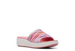 Clarks Womens Drift Petal Slide Sandal - Multicolor