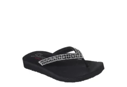 Skechers Womens Lotus Bae Flip Flop Sandal - Black