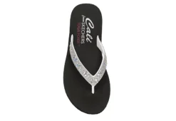 Skechers Womens Love Letter Flip Flop Sandal - White -Best Shoes Specialty Store US 01 203261 05