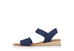 Skechers Womens Desert Kiss - Adobe Princess Wedge Sandal - Navy -Best Shoes Specialty Store US 01 203275 02