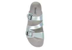 Bjorndal Womens Delaney Footbed Sandal - Silver -Best Shoes Specialty Store US 01 203311 05
