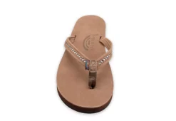 Rainbow Sandals Womens Crystal Collection Flip Flop Sandal - Brown -Best Shoes Specialty Store US 01 203323 02