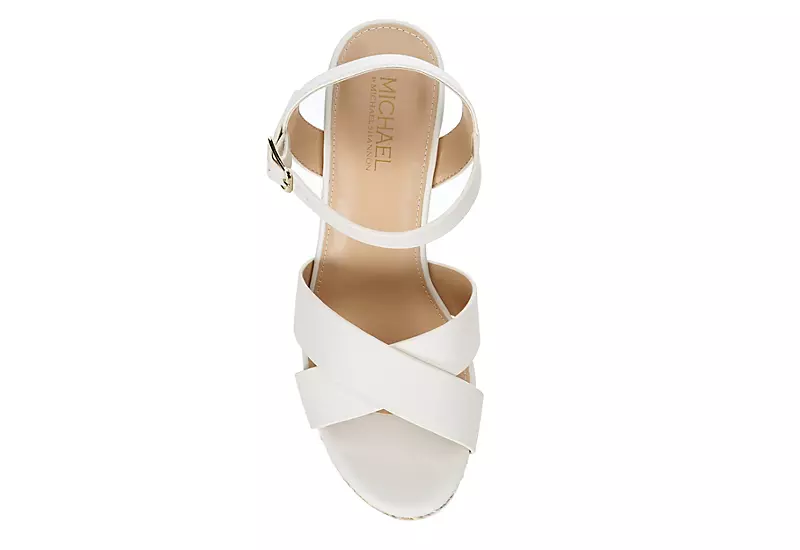 Michael By Michael Shannon Womens Luna Wedge Sandal - White 6 Michael By Michael Shannon Womens Luna Wedge Sandal - White - Image 6