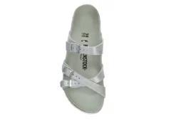 Birkenstock Womens Franca Vegan Footbed Sandal - Silver 12 Birkenstock Womens Franca Vegan Footbed Sandal - Silver -Best Shoes Specialty Store US 01 203366 05