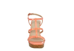 Michael By Michael Shannon Womens Natalia Wedge Sandal - Coral -Best Shoes Specialty Store US 01 203419 02