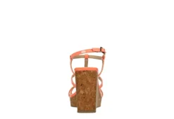 Michael By Michael Shannon Womens Natalia Wedge Sandal - Coral -Best Shoes Specialty Store US 01 203419 04