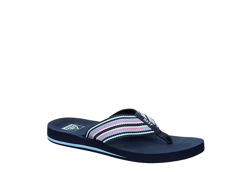 Reef Womens Spring Woven Flip Flop Sandal - Navy 1 Reef Womens Spring Woven Flip Flop Sandal - Navy