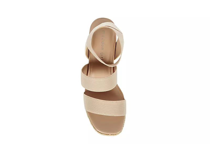 Madden Girl Womens Marandaa Wedge Sandal - Nude 6 Madden Girl Womens Marandaa Wedge Sandal - Nude - Image 6