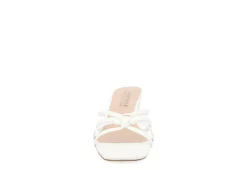 Journee Collection Womens Blayke Wedge Slip On Sandal - White 9 Journee Collection Womens Blayke Wedge Slip On Sandal - White -Best Shoes Specialty Store US 01 203653 02