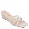 Journee Collection Womens Blayke Wedge Slip On Sandal - Beige