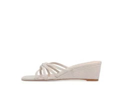 Journee Collection Womens Blayke Wedge Slip On Sandal - Beige -Best Shoes Specialty Store US 01 203696 03