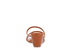 Journee Collection Womens Takarah Low Wedge Sandal - Brown -Best Shoes Specialty Store US 01 203885 04